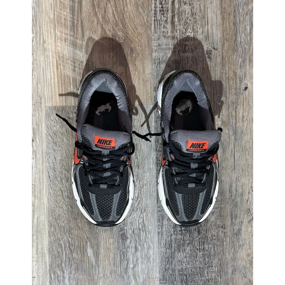 Nike Zoom Vomero 5 Kids Black Grey Orange Running Shoes FJ4738-001